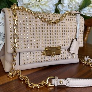 Micheal kors Studded Leather Chain Shoulder Bag